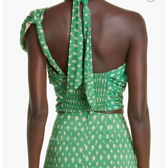 Johanna Ortiz Merecumbé Okeanos Tile Print Halter Top size 8 $1047 - Picture 10 of 14